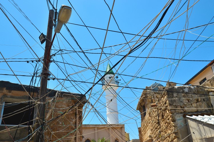 Power lines in Lebanon